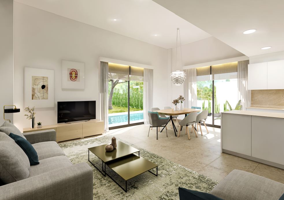 Villa neuve à Sierra Cortina, Finestrat : élégance minimaliste et confort dans un cadre exclusif