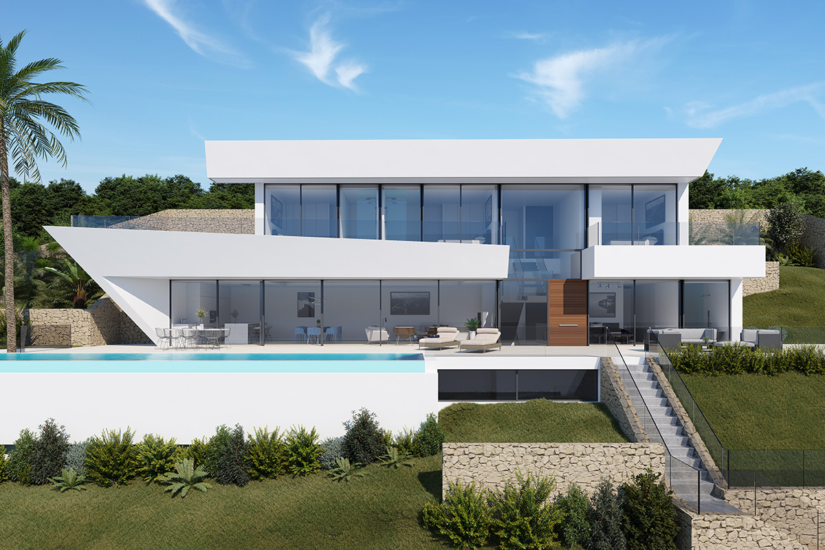 Modern villa with exclusive design.