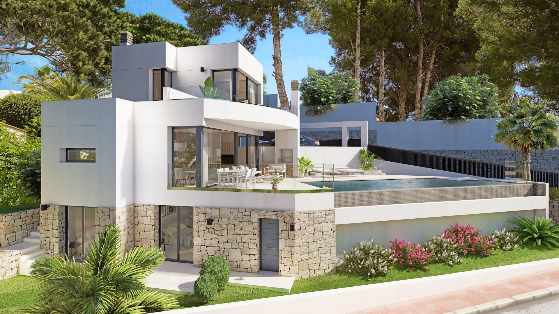 Un proyecto de nueva construcción de villa en Benissa Costa.