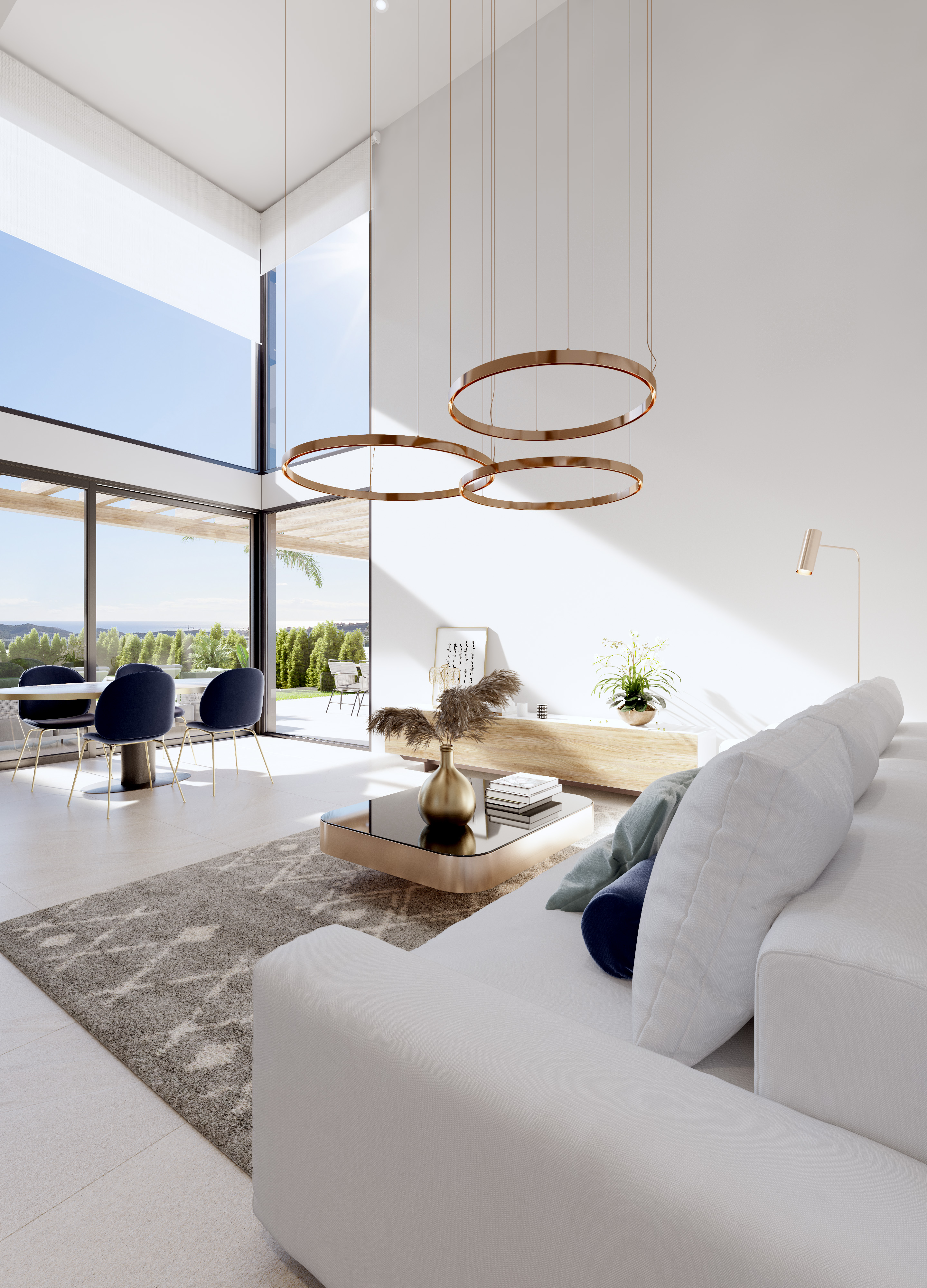 Moderne Villa mit freiem Blick