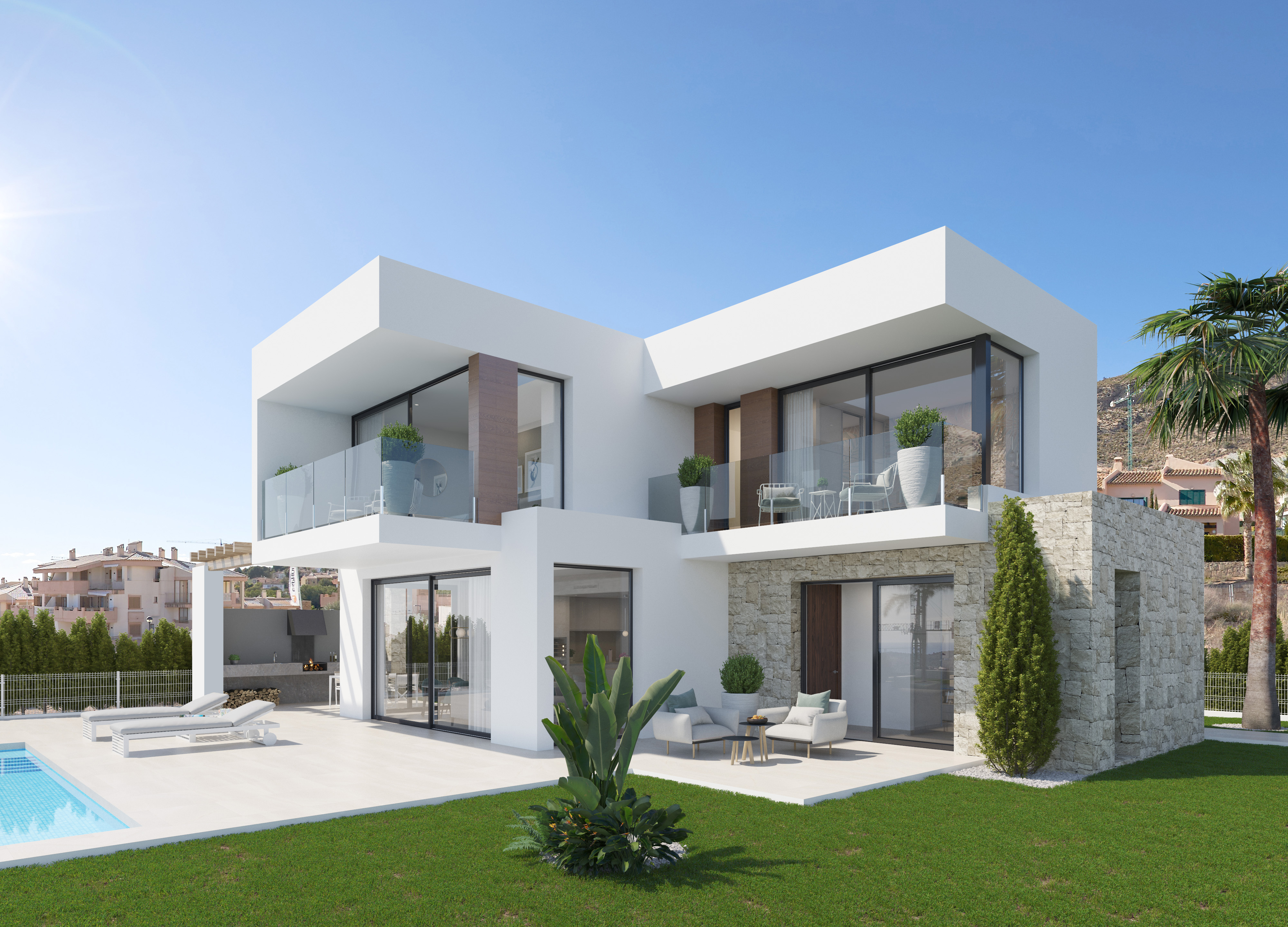 Moderne villa met vrij uitzicht